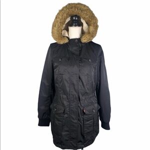 LEVI’S Faux Fur Trim Sherpa Lined Parka Coat